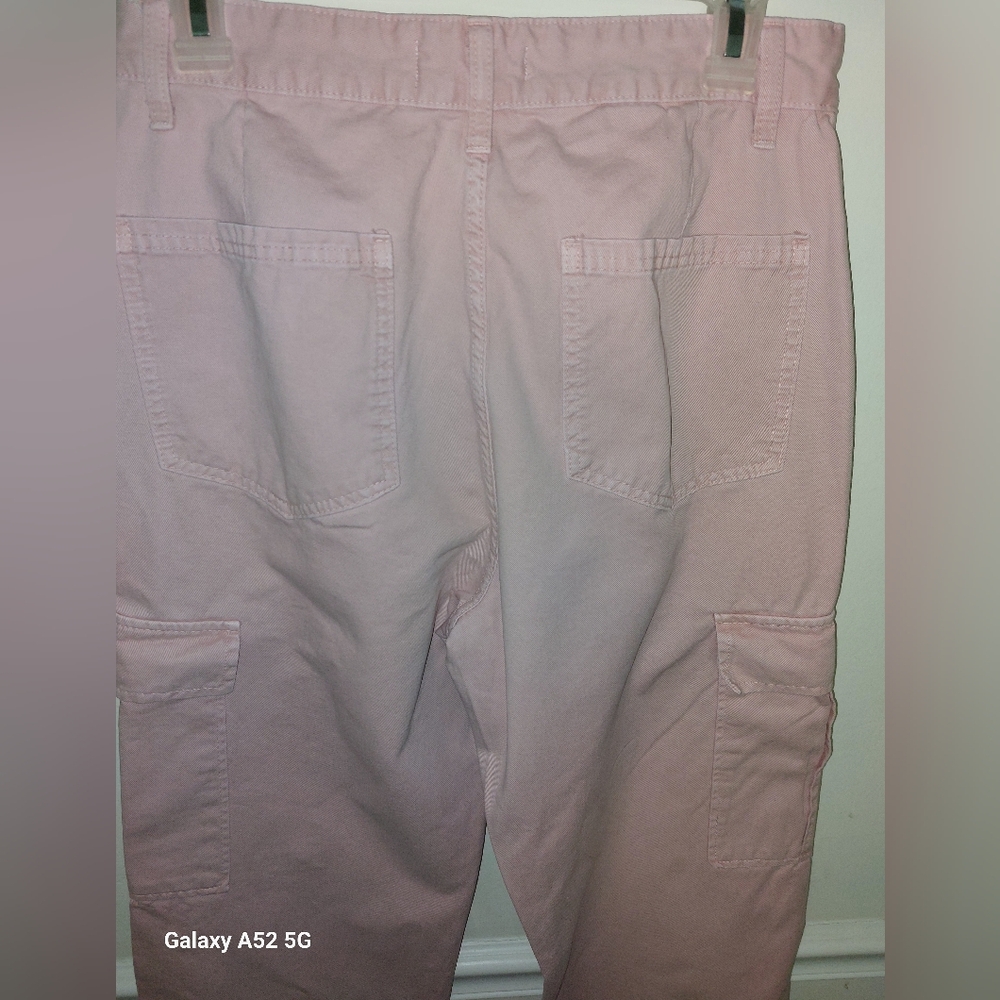 Wide Leg Cargo Pants in Light Pink - Picture 7 of 8